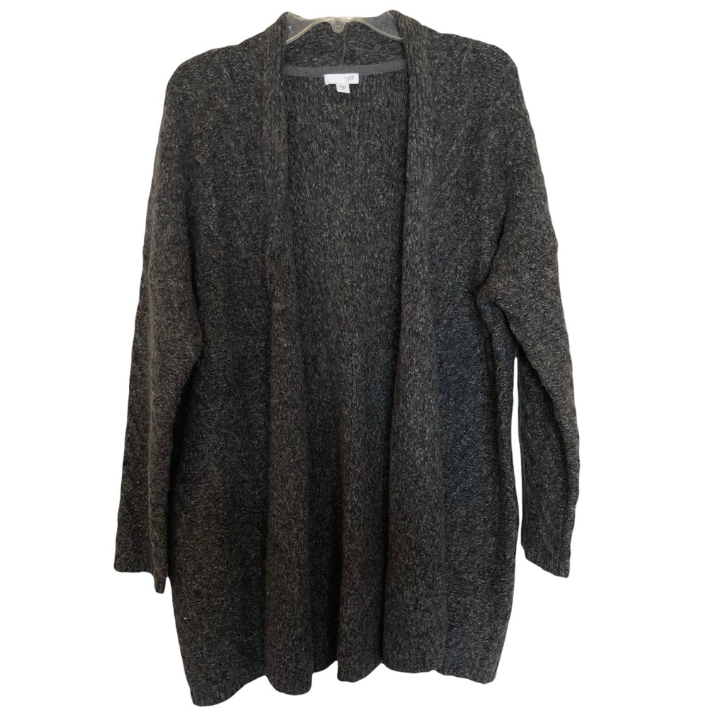 J.Jill alpaca blend open front cable knit cardigan size medium